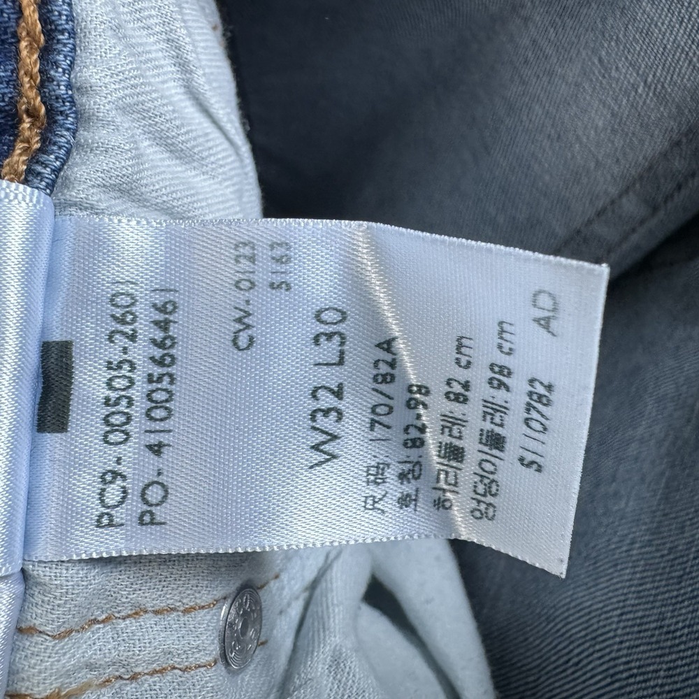 Levi's 505 Regular Fit Straight Leg Jeans Blue 32x30 Mens Denim Classic - Picture 5 of 9